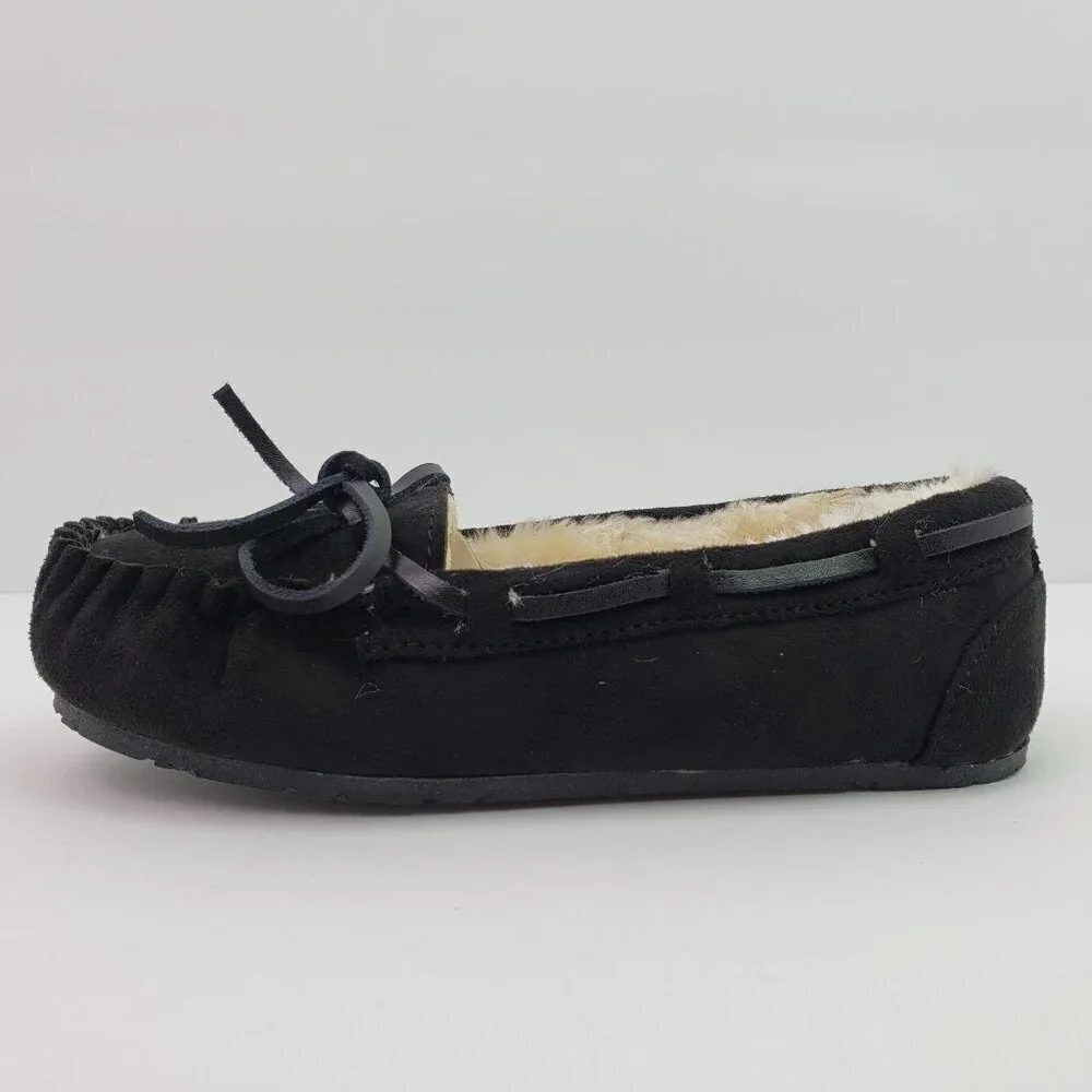 NEW Dream Pairs Eesohbet Toddler Size 13 Black Slip On Comfort Moccasin Slippers